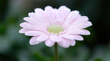 Obraz premium Close up of a pink flower with dew drops