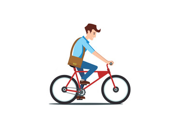 Obraz premium people rides a sports bike on a park road with friend, Vector Illustration 