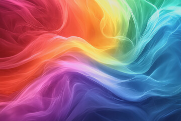 Fototapeta premium Colorful abstract background featuring a vibrant rainbow wave design in a modern artistic style
