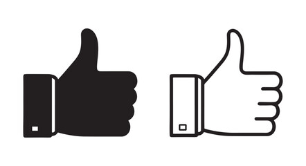 Thumbs Up Icons for Approval and Agreement Concepts