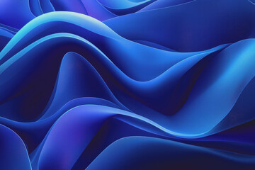 Obraz premium Blue background with wavy waves creating a calm and serene visual effect for design purposes