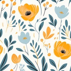 Spring floral pattern backgrounds creativity.