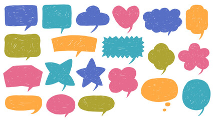 vector set of vintage bubble speech and sticker