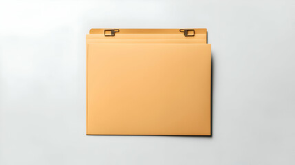 Pale Yellow Portfolio Case on White Background