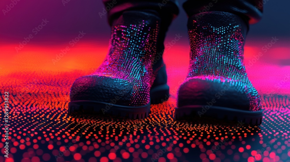 Poster molding hologram graph concept. molten data streams forming into a futuristic digital visualization