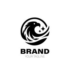 Sea Eagle Logo. Sea Eagle Logo Design. Sea Eagle Logo Brand. Sea Eagle Logo Vector Design Isolated on White Background