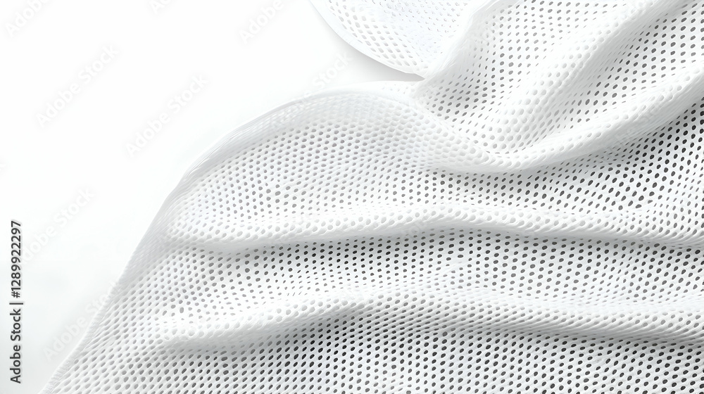 Poster white fabric texture with subtle dot pattern and soft drape
