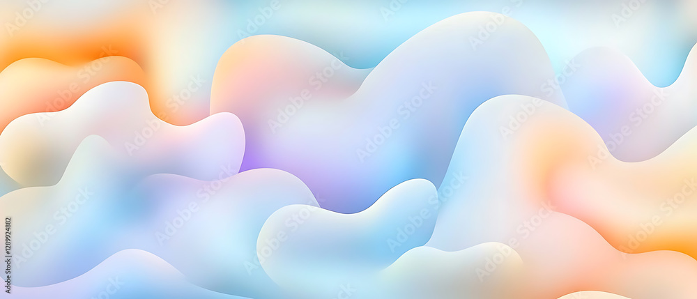 Poster abstract colorful cloud patterns digital art soft textures vibrant environment aesthetic viewpoint c