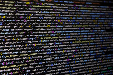 Technology background concept, developer coding screen