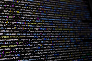Technology background concept, developer coding screen