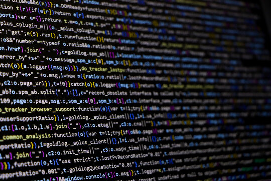 Technology background concept, developer coding screen