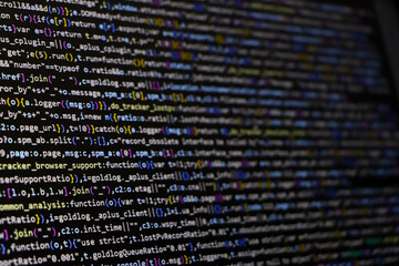 Technology background concept, developer coding screen