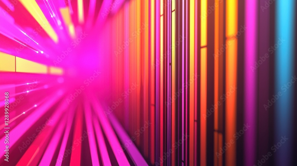 Poster molding stock bar concept. futuristic abstract bar graph data visualization with vibrant colors and 