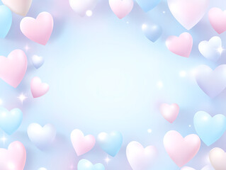 Heartfelt celebration of love and affection soft pastel background digital art romantic theme abstract viewpoint