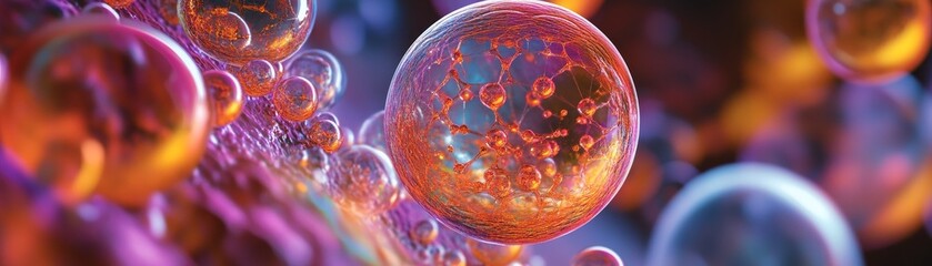 Naklejka premium Exploring nanotechnology in material science a macro abstract perspective