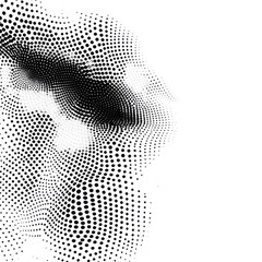 Halftone dotted isolated on transparent or white background.
