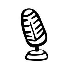 retro microphone isolated on white