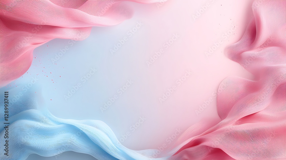 Poster swirling fabric colors abstract setting textile art bright background dynamic composition