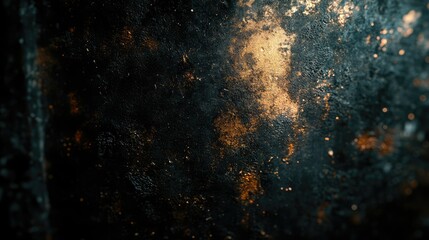 Abstract Dark Surface With Gold Accents