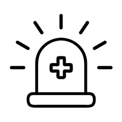 Fototapeta premium Medical Alert Emergency Siren Light