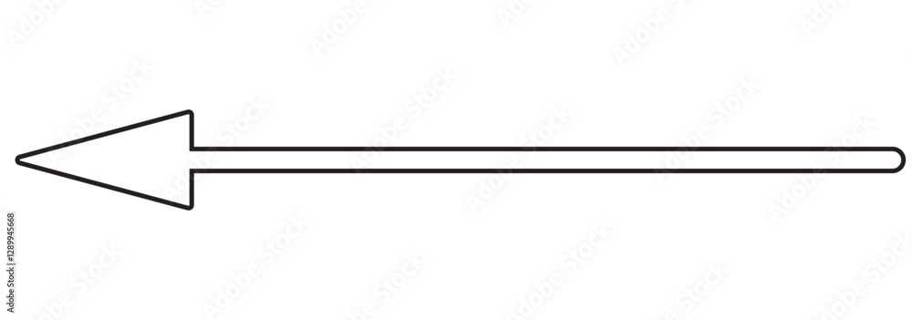 Aufkleber set of long arrow vector, icon . horizontal double side arrow. straight long arrow vector icon set. 