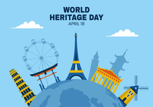 Cultural Heritage Day Celebration Social Media in a Flat Cartoon Background