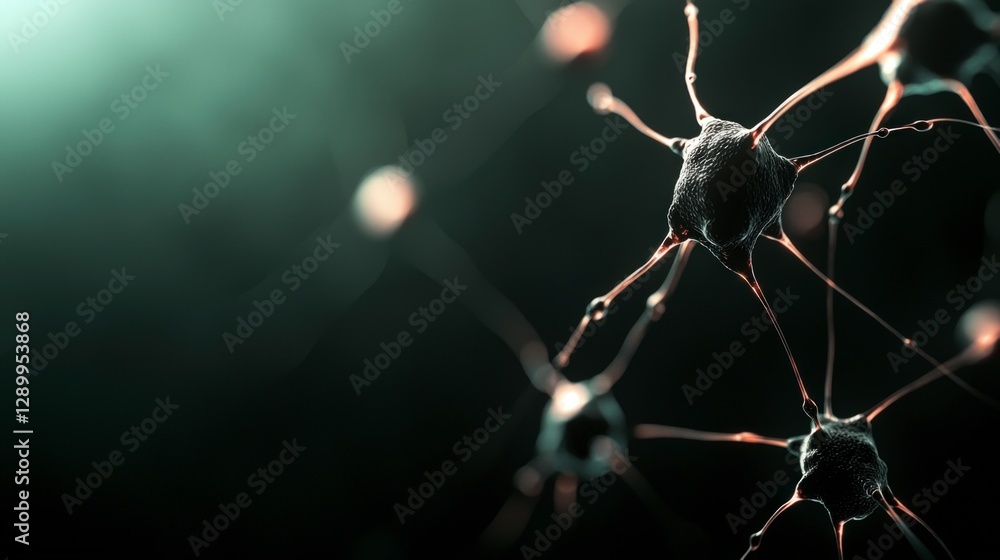 Poster neural network ai technology science background