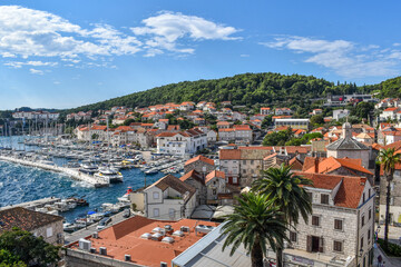 view of the old town of korcula