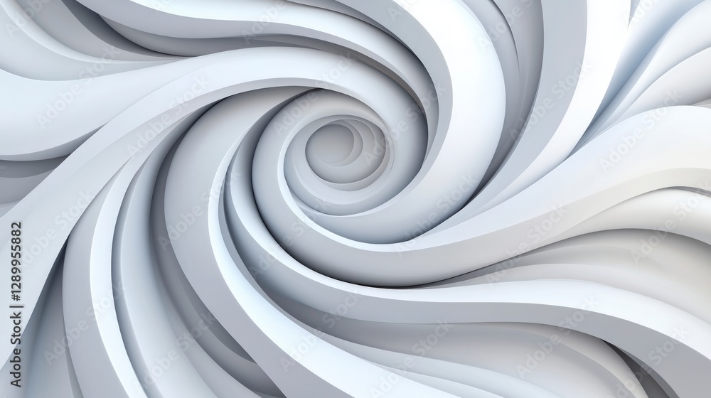 Poster abstract white swirl modern 3d render geometric background design texture