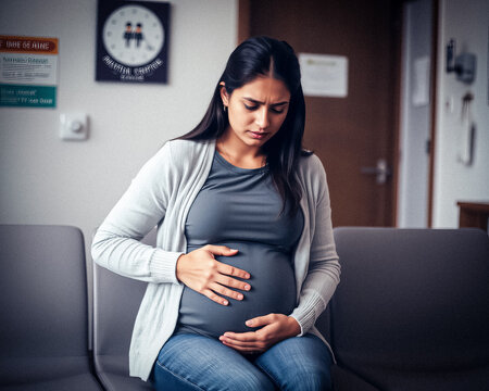 Worried Pregnant Indian Woman