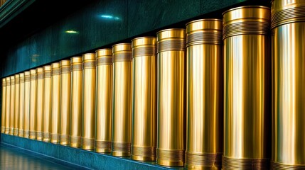 Obraz premium White marble and brushed gold steel hybrid tiles, combining the elegance of natural stone with the industrial refinement of metal