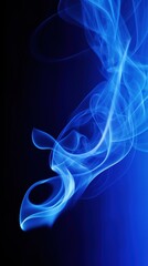 Fototapeta premium Smooth smoke particle wave Blue Background Wallpaper blue backgrounds smooth.
