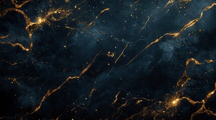 Fototapeta premium Elegant Abstract Dark Blue and Gold Marble Texture Background for Luxury Design.