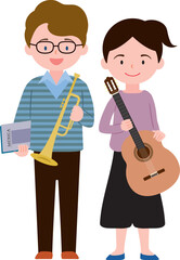 Family3: Couple enjoying music