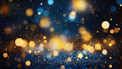 Fototapeta premium Bokeh lights, dark background, glittering
