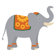 Indian Wedding Elephant with Ornate Textile