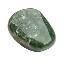 Tumbled Jade Stone Isolated on Transparent Background