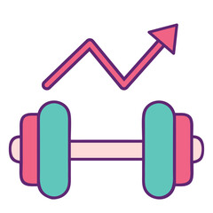 Fitness Challenge Dumbbell Progress Icon