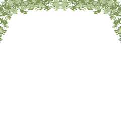 Circle leaves border frame
