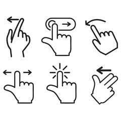 social media navigation icon gestures