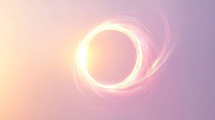 Glowing circle symbolizing unity and support, set against a soft gradient background, conveying harmony and connection.