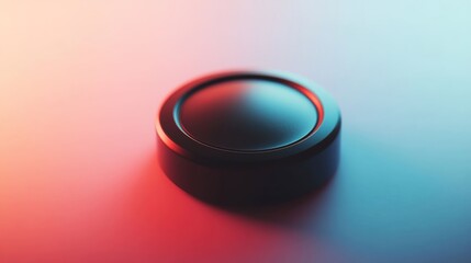 Abstract virtual button symbolizing innovation and strategic business planning in a modern digital workspace.