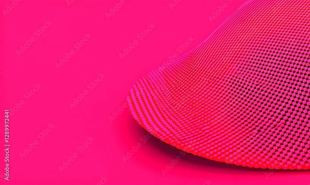 Poster Retro circular patterns in vibrant pink and red, evoking a playful, nostalgic aesthetic filled with dynamic energy and visual rhythm.