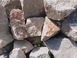 Small Grey pebbles background for home and home interior decoration, simple stones background