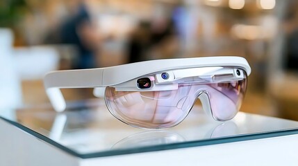 Smart glasses technology showcase a modern expo experience in future vision