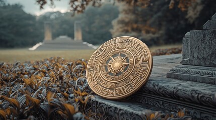 Celestial Wheel  Amethyst  Brass  Spiritual Harmony  Tranquil Garden