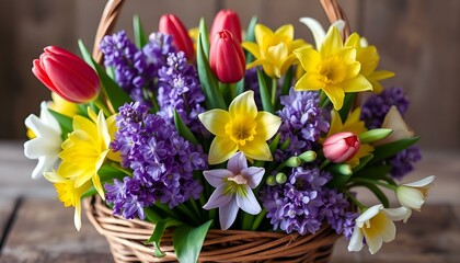 colorful spring flowers