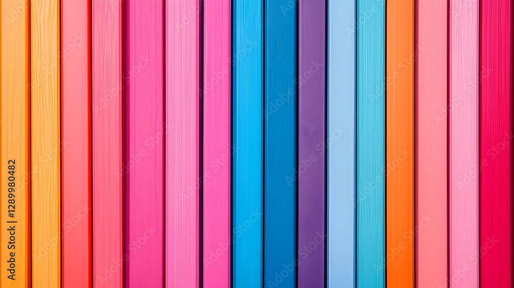 Poster vibrant gradient stripes, a dynamic series of thin to thick lines in bold colors creating a striking
