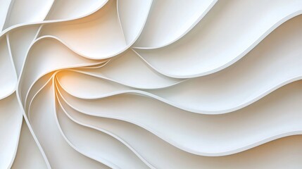 Obraz premium Abstract white wavy architectural design (1)