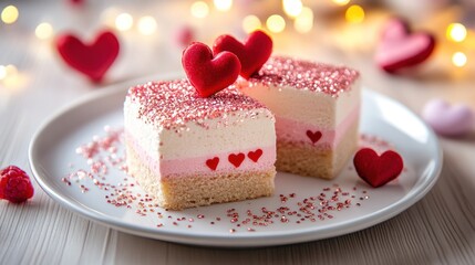 Heart-Shaped Cake for Valentine's Day